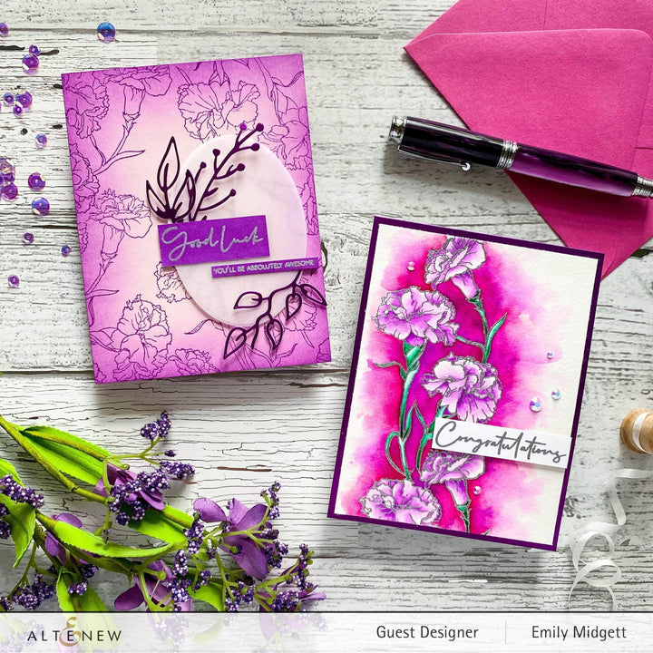 Clear Stamps Paint-A-Flower: Carnations Outline Stamp Set