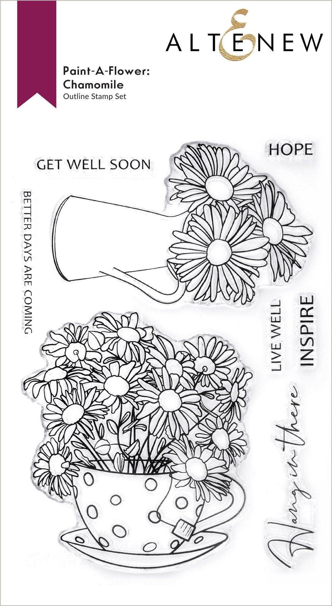 Clear Stamps Paint-A-Flower: Chamomile Outline Stamp Set