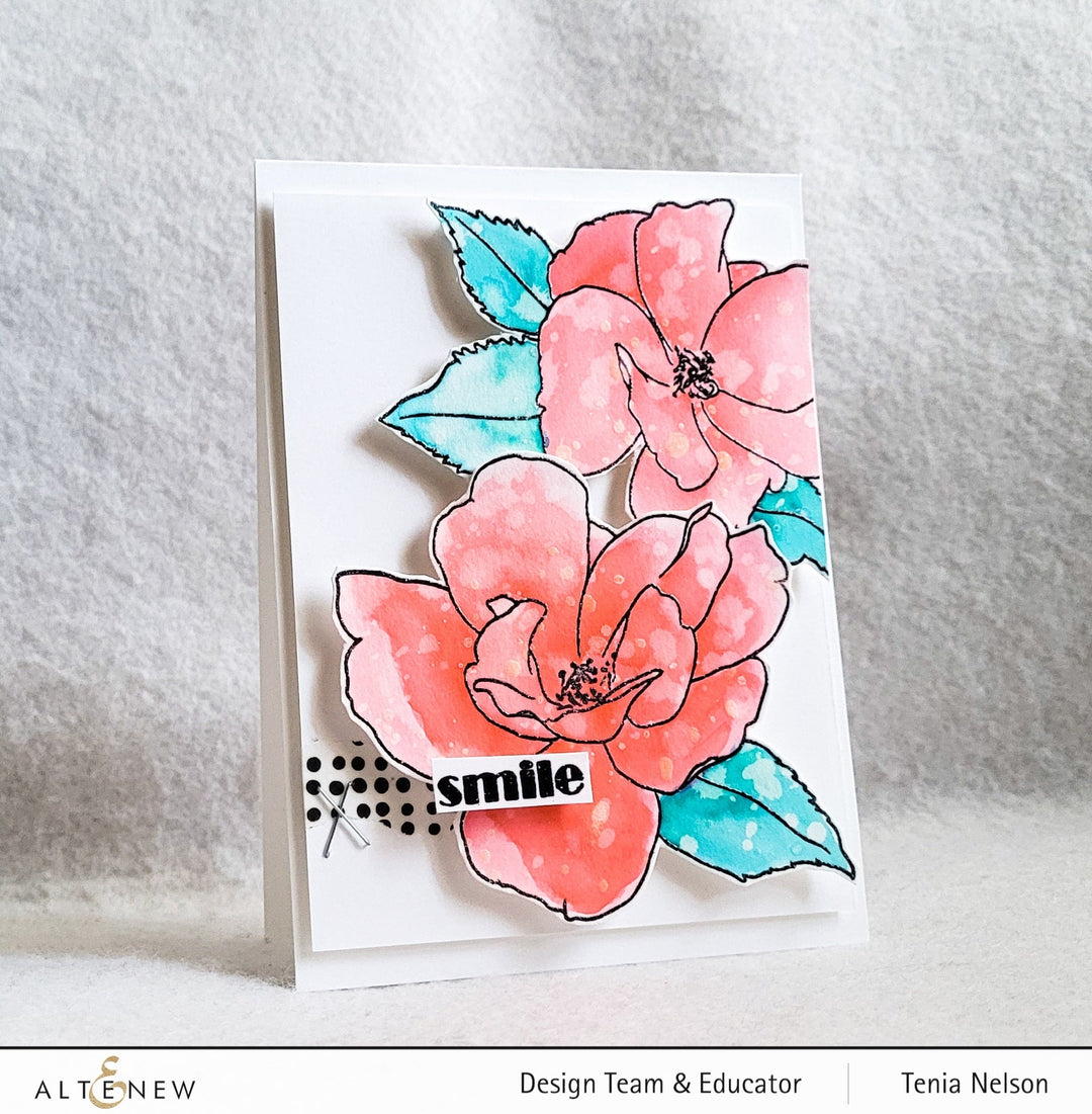 Clear Stamps Paint-A-Flower: China Rose Outline Stamp Set