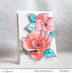 Clear Stamps Paint-A-Flower: China Rose Outline Stamp Set