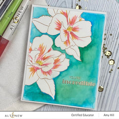 Clear Stamps Paint-A-Flower: China Rose Outline Stamp Set