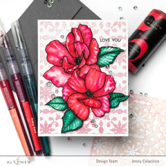 Clear Stamps Paint-A-Flower: China Rose Outline Stamp Set