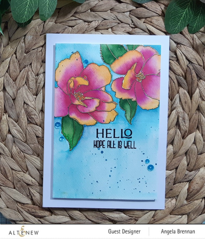 Clear Stamps Paint-A-Flower: China Rose Outline Stamp Set