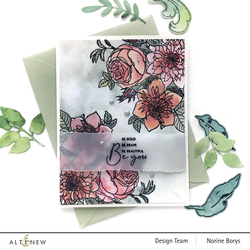 Clear Stamps Paint-A-Flower: Clematis Josephine Outline Stamp Set
