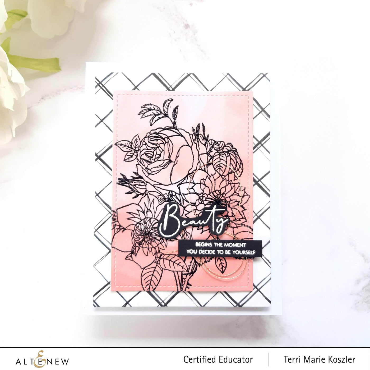 Clear Stamps Paint-A-Flower: Clematis Josephine Outline Stamp Set