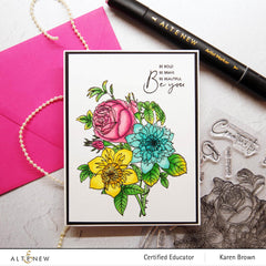 Clear Stamps Paint-A-Flower: Clematis Josephine Outline Stamp Set