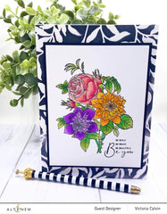 Clear Stamps Paint-A-Flower: Clematis Josephine Outline Stamp Set