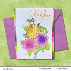 Clear Stamps Paint-A-Flower: Clematis Josephine Outline Stamp Set