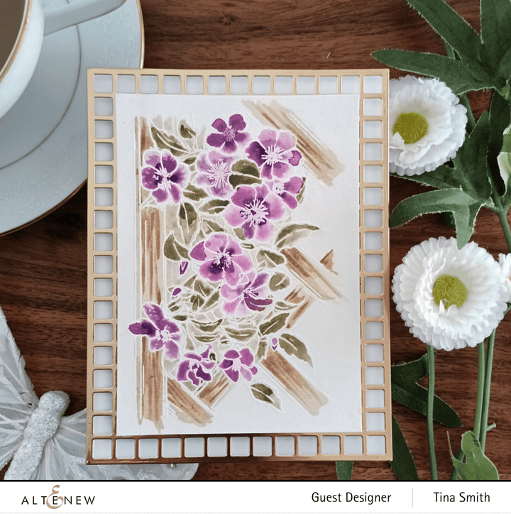 Clear Stamps Paint-A-Flower: Clematis Outline Stamp Set
