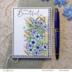 Clear Stamps Paint-A-Flower: Clematis Outline Stamp Set