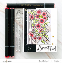 Clear Stamps Paint-A-Flower: Clematis Outline Stamp Set