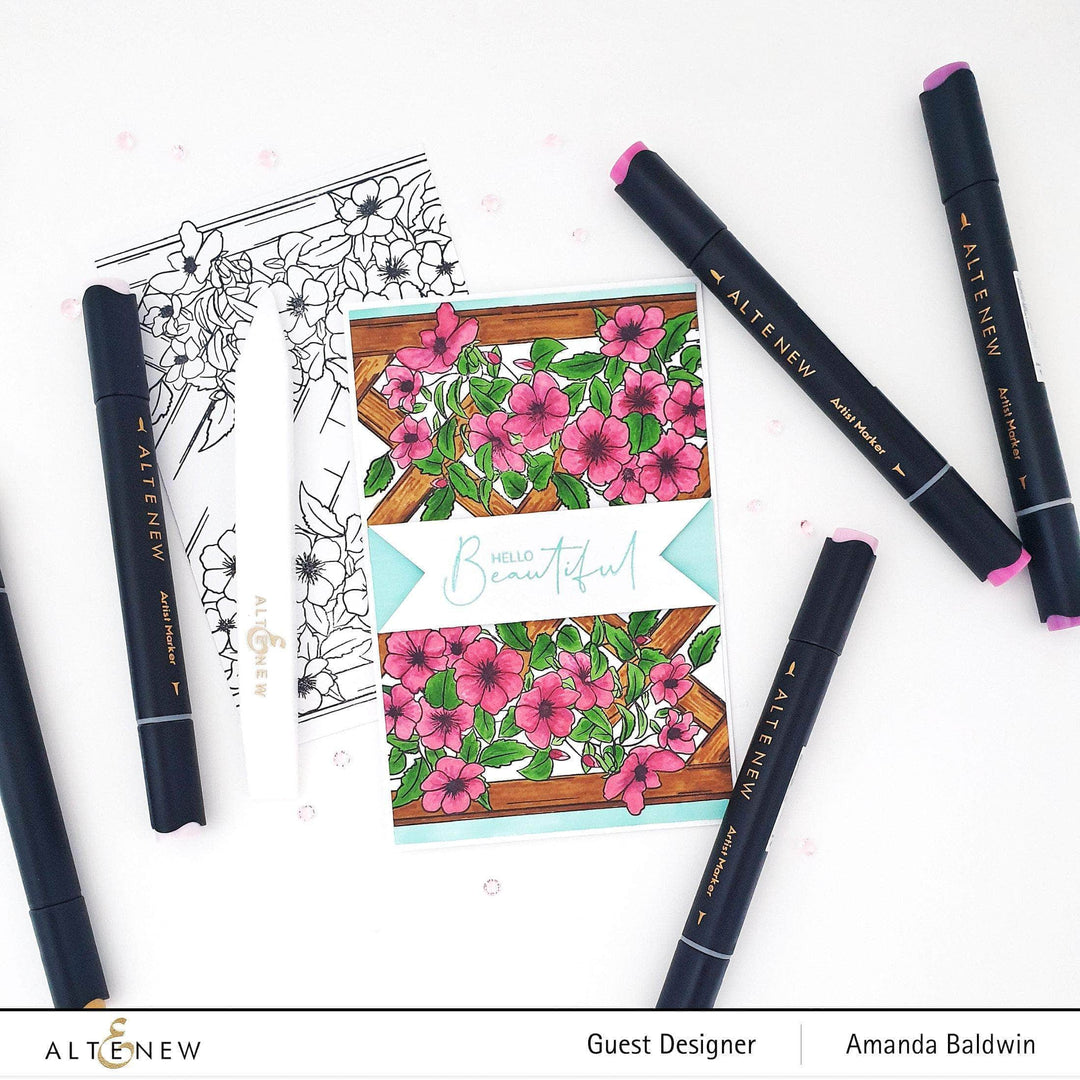 Clear Stamps Paint-A-Flower: Clematis Outline Stamp Set