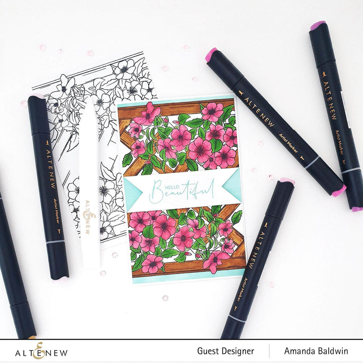 Clear Stamps Paint-A-Flower: Clematis Outline Stamp Set