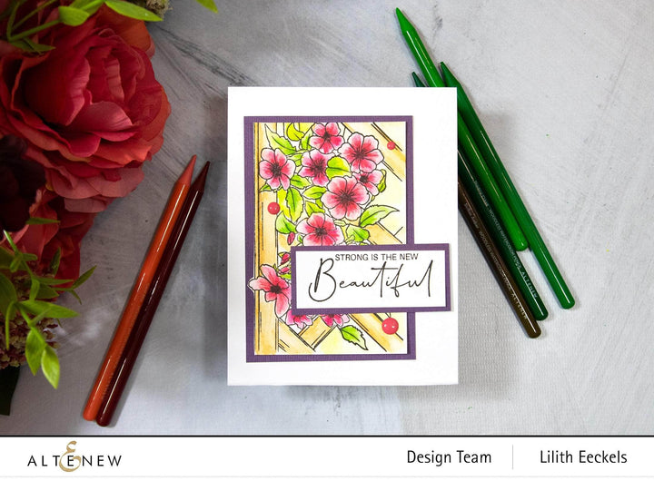 Clear Stamps Paint-A-Flower: Clematis Outline Stamp Set