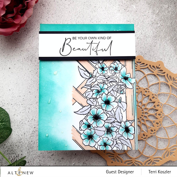 Clear Stamps Paint-A-Flower: Clematis Outline Stamp Set