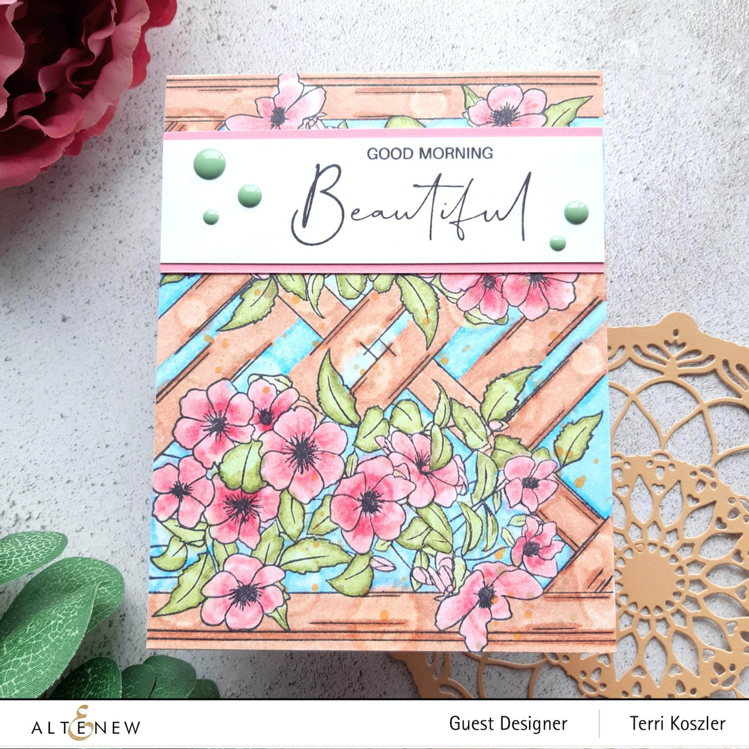 Clear Stamps Paint-A-Flower: Clematis Outline Stamp Set