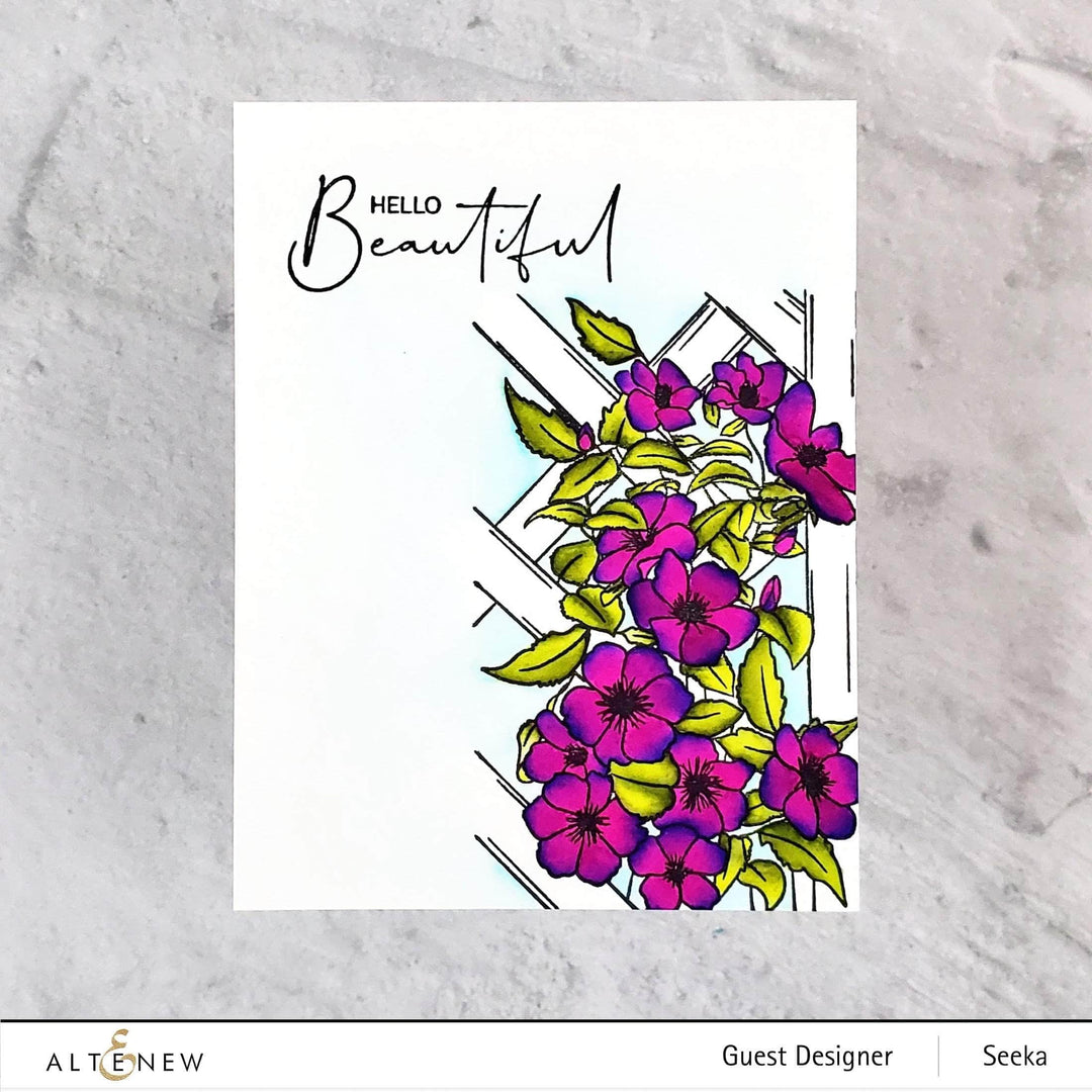 Clear Stamps Paint-A-Flower: Clematis Outline Stamp Set