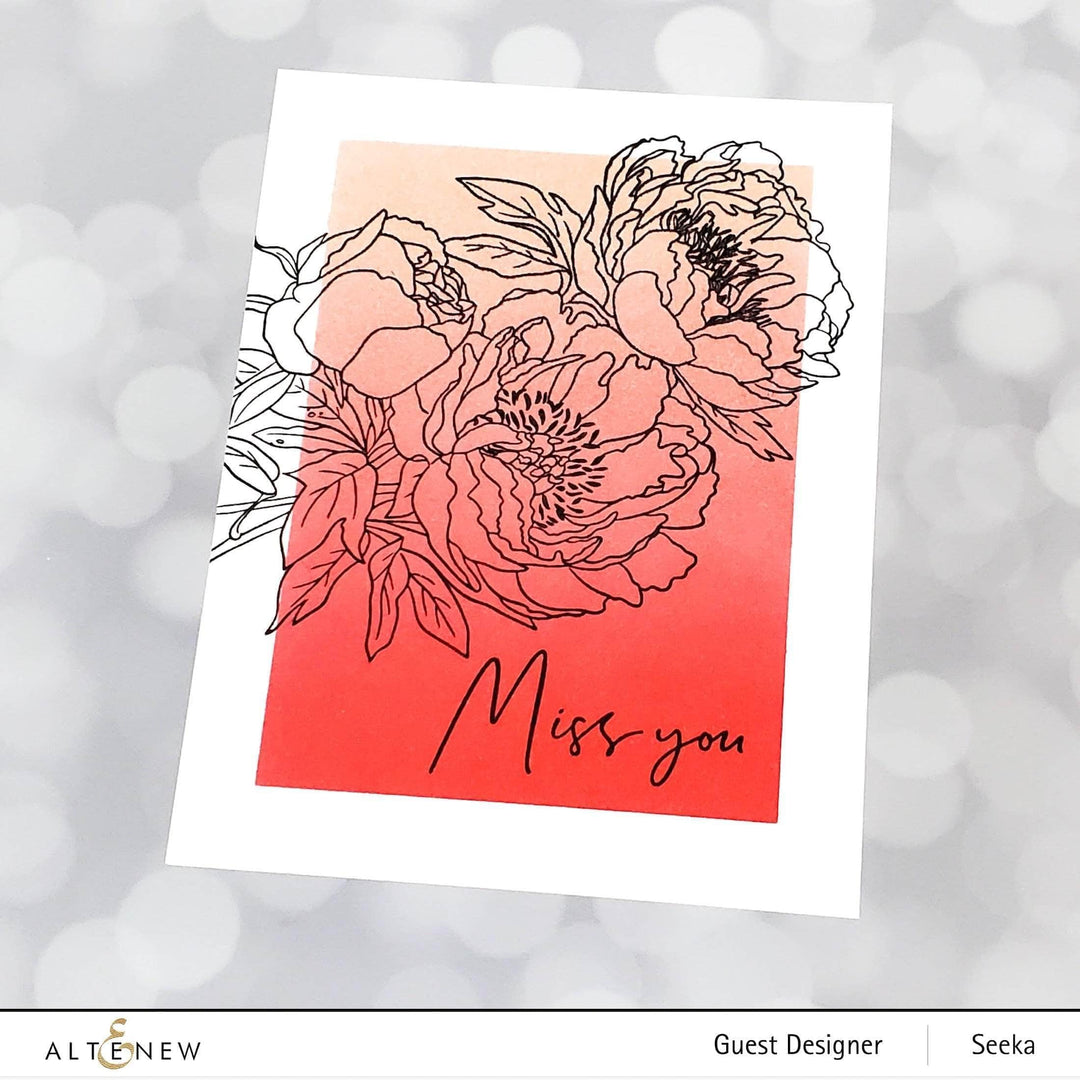 Clear Stamps Paint-A-Flower: Coral Sunset Outline Stamp Set