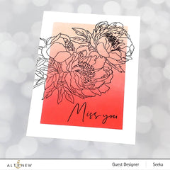 Clear Stamps Paint-A-Flower: Coral Sunset Outline Stamp Set