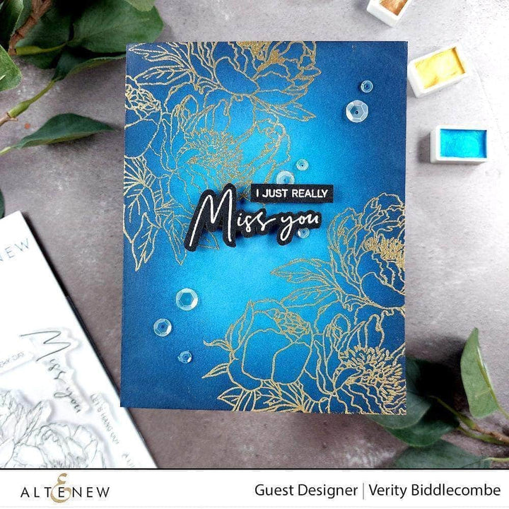 Clear Stamps Paint-A-Flower: Coral Sunset Outline Stamp Set