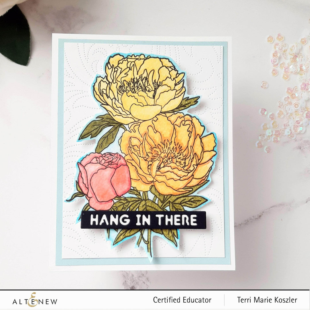 Clear Stamps Paint-A-Flower: Coral Sunset Outline Stamp Set