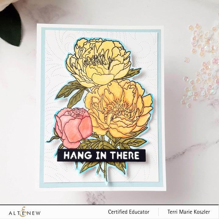 Clear Stamps Paint-A-Flower: Coral Sunset Outline Stamp Set