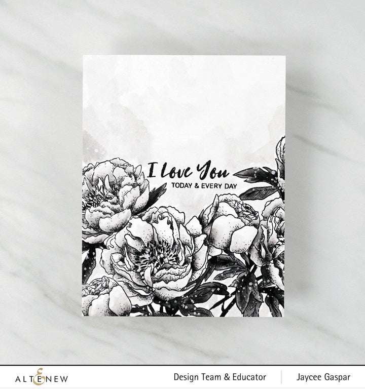 Clear Stamps Paint-A-Flower: Coral Sunset Outline Stamp Set