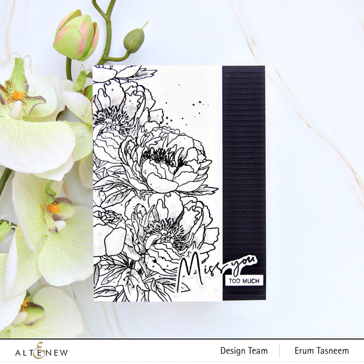 Clear Stamps Paint-A-Flower: Coral Sunset Outline Stamp Set