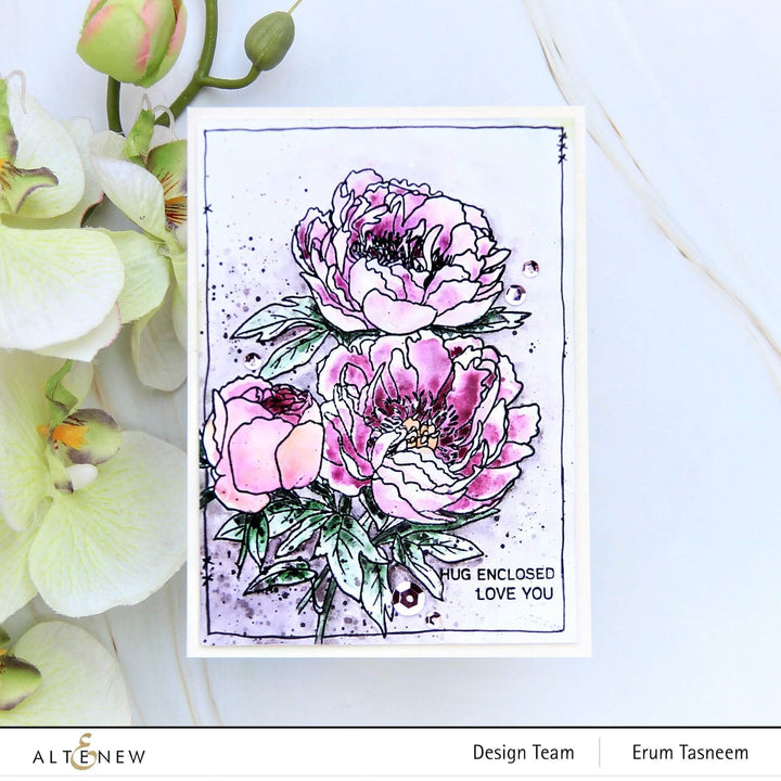 Clear Stamps Paint-A-Flower: Coral Sunset Outline Stamp Set