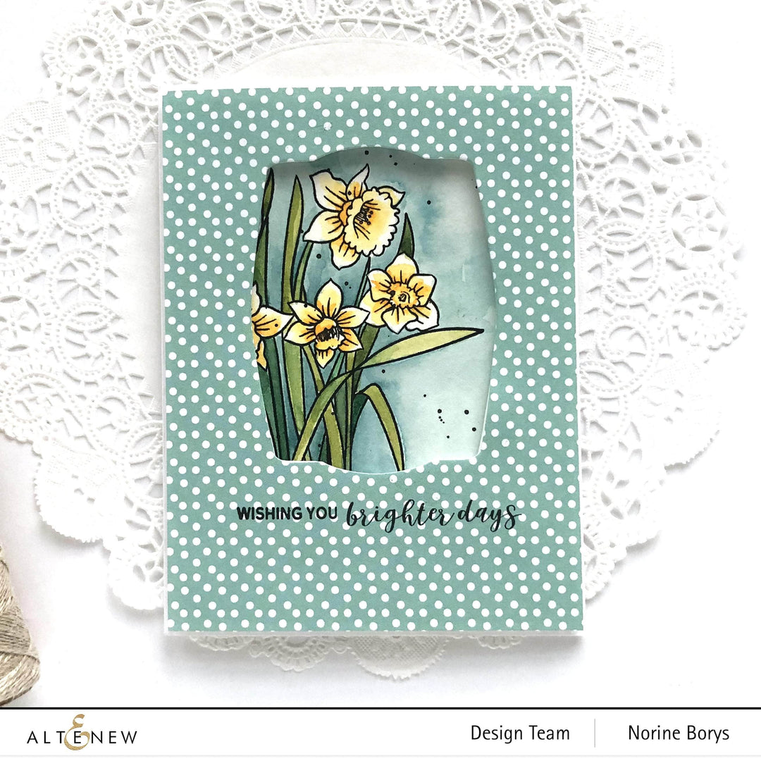 Clear Stamps Paint-A-Flower: Daffodil Outline Stamp Set