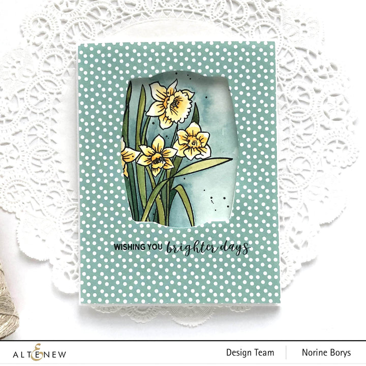 Clear Stamps Paint-A-Flower: Daffodil Outline Stamp Set