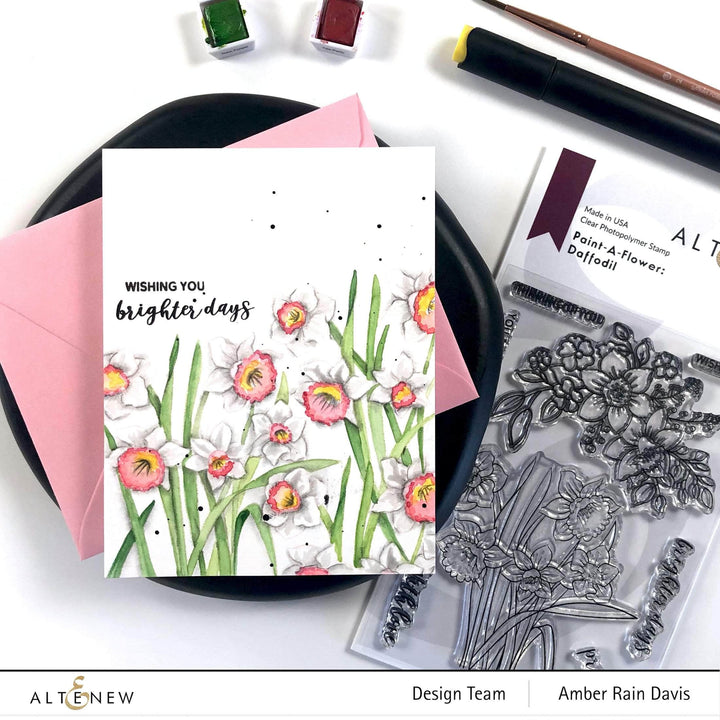Clear Stamps Paint-A-Flower: Daffodil Outline Stamp Set
