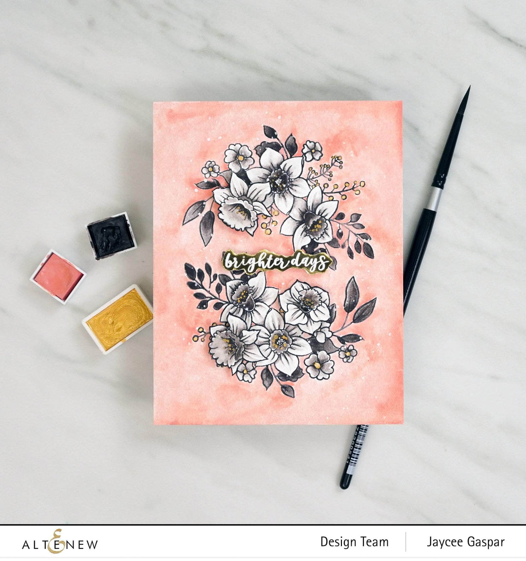 Clear Stamps Paint-A-Flower: Daffodil Outline Stamp Set