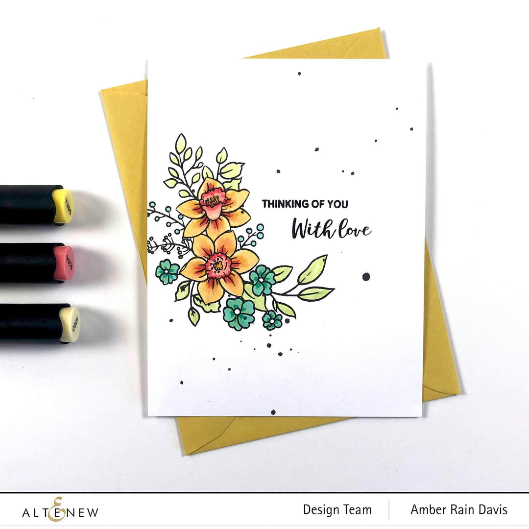 Clear Stamps Paint-A-Flower: Daffodil Outline Stamp Set