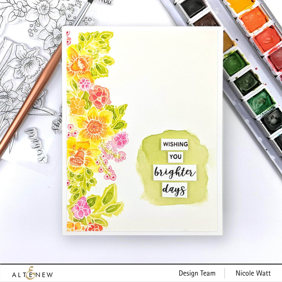 Clear Stamps Paint-A-Flower: Daffodil Outline Stamp Set