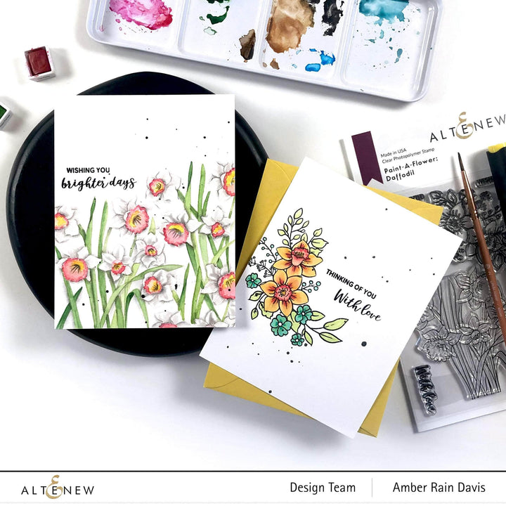 Clear Stamps Paint-A-Flower: Daffodil Outline Stamp Set
