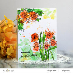 Clear Stamps Paint-A-Flower: Daffodil Outline Stamp Set
