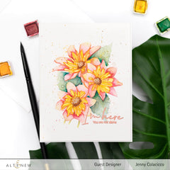 Clear Stamps Paint-A-Flower: Fashion Monger Dahlia Outline Stamp Set