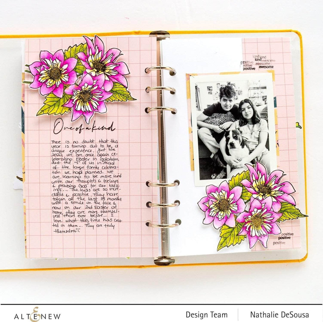 Clear Stamps Paint-A-Flower: Fashion Monger Dahlia Outline Stamp Set