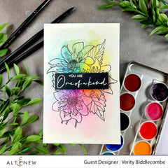 Clear Stamps Paint-A-Flower: Fashion Monger Dahlia Outline Stamp Set