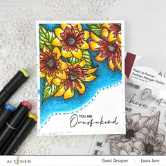 Clear Stamps Paint-A-Flower: Fashion Monger Dahlia Outline Stamp Set