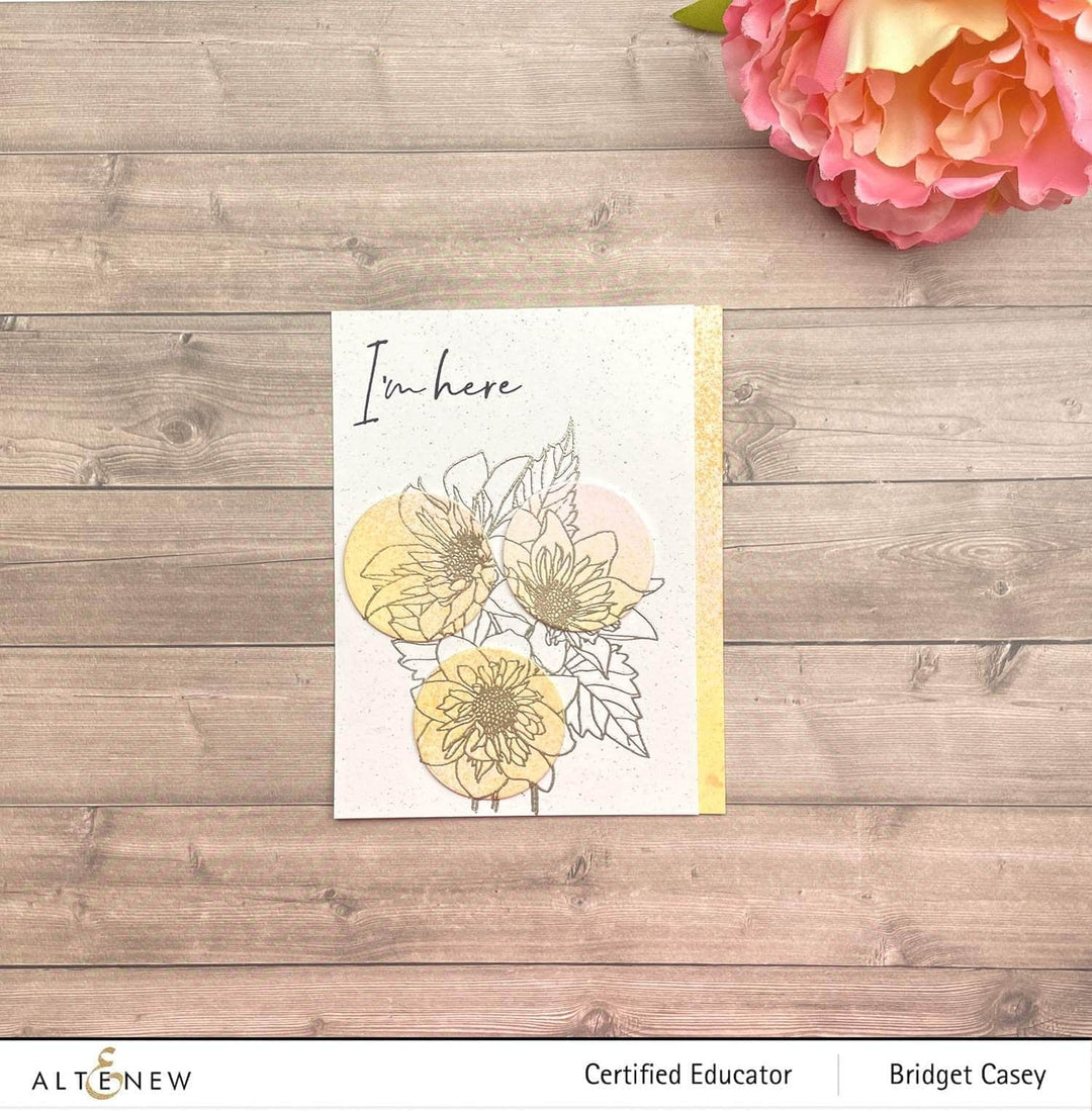 Clear Stamps Paint-A-Flower: Fashion Monger Dahlia Outline Stamp Set
