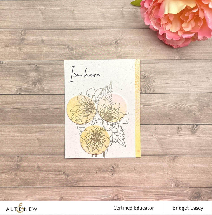 Clear Stamps Paint-A-Flower: Fashion Monger Dahlia Outline Stamp Set