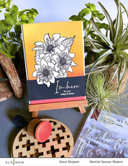 Clear Stamps Paint-A-Flower: Fashion Monger Dahlia Outline Stamp Set