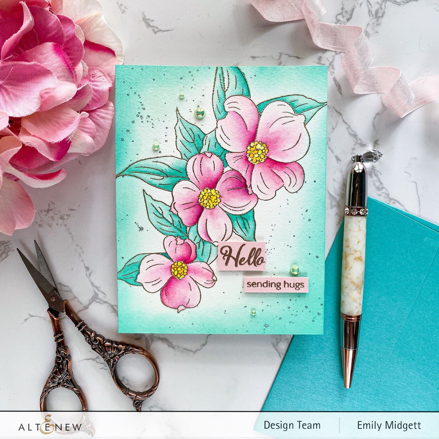 Clear Stamps Paint-A-Flower: Flowering Dogwood Outline Stamp Set