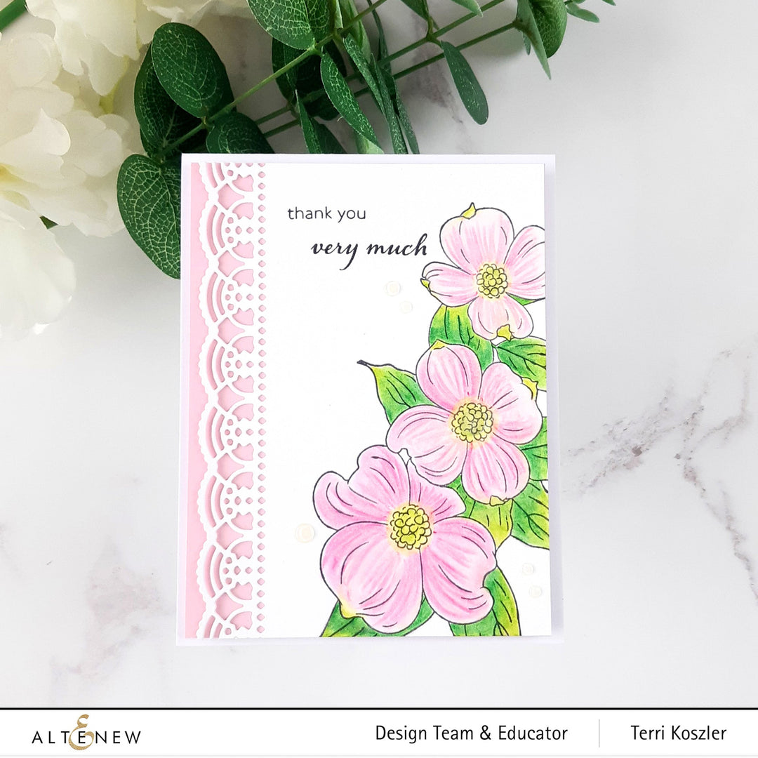 Clear Stamps Paint-A-Flower: Flowering Dogwood Outline Stamp Set