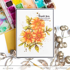 Clear Stamps Paint-A-Flower: French Marigold Outline Stamp Set