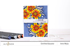 Clear Stamps Paint-A-Flower: French Marigold Outline Stamp Set