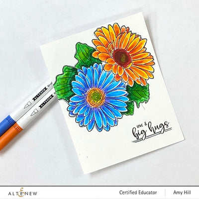 Clear Stamps Paint-A-Flower: Gerbera Revolution Outline Stamp Set
