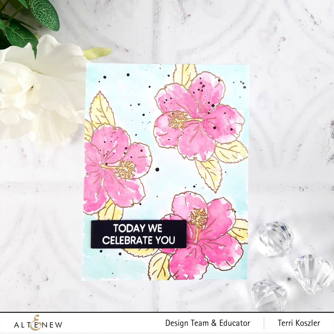 Clear Stamps Paint-A-Flower: Hibiscus Outline Stamp Set